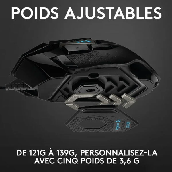 Dispositifs :: Périphériques de jeu :: Souris de jeu :: Logitech - G502 Hero  Mouse